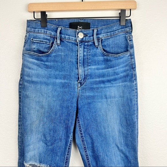 3x1 Colette Slim Crop in Colbey Wash, Distressed, Size 26 - Picture 3 of 7